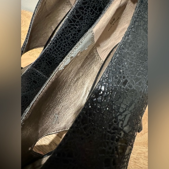 Moda Spana Black Peep-Toe Stiletto Heels - Picture 6 of 6